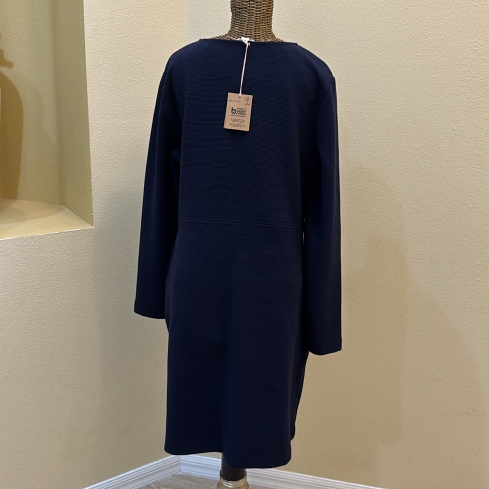 Boden Navy Blue Long Sleeve Shift Dress - Picture 8 of 16